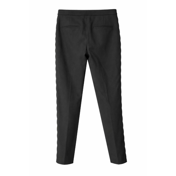 Ann Taylor Black Dress Pants Size 8 Slim Fit Scallop Side Career Work Stretch - Picture 3 of 7